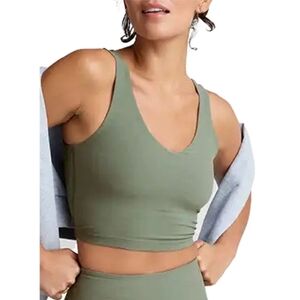 Beyond Yoga Sage Heather Good Day Crop Bra Top